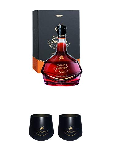 Carlos I Imperial 15 Jahre spanischer Brandy in GP 0,7 Liter + Carlos I Glas -schwarz- + Carlos I Glas -schwarz- Carlos I Imperial 15 Jahre spanischer Brandy in GP 0,7 Liter + Carlos I Glas -schwarz- + Carlos I Glas -schwarz- von 1a Schiefer