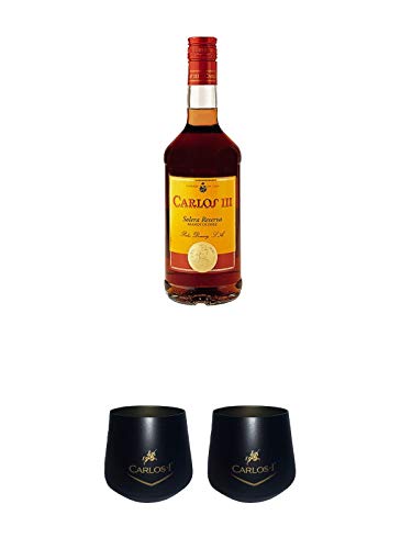 Carlos III Spanien 0,7 Liter + Carlos I Glas -schwarz- + Carlos I Glas -schwarz- Carlos III Spanien 0,7 Liter + Carlos I Glas -schwarz- + Carlos I Glas -schwarz- von 1a Schiefer