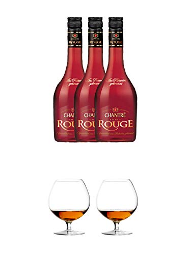 Chantrè Cuvee Rouge 3 x 0,7 Liter + Cognacglas/Schwenker Stölzle 1 Stück - 103/18 + Cognacglas/Schwenker Stölzle 1 Stück - 103/18 von 1a Schiefer