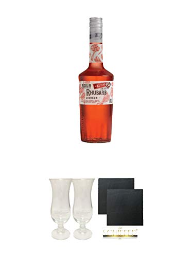 De Kuyper Sour Rhubarb Likör 0,7 Liter + De Kuyper Cocktailglas 2 Stück + Schiefer Glasuntersetzer eckig ca. 9,5 cm Ø 2 Stück De Kuyper Sour Rhubarb Likör 0,7 Liter + De Kuyper Cocktailglas 2 Stück + Schiefer Glasuntersetzer eckig ca. 9,5 cm Ø 2 Stück von 1a Schiefer