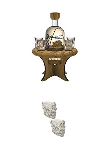 Debowa 0,7 Liter mit Tisch und 4 Gläsern + Wodka Totenkopf Shotglas 2 Stück Debowa 0,7 Liter mit Tisch und 4 Gläsern + Wodka Totenkopf Shotglas 2 Stück von 1a Schiefer