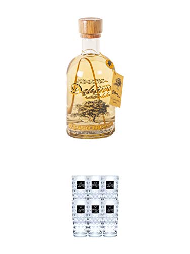 Debowa GOLDEN OAK Vodka 0,7 Liter + Three Sixty Vodka Gläser 6er Karton von 1a Schiefer