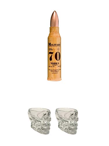 Debowa Military 70 Vodka Premium 40% Vol. 0,7 Liter + Crystal Head Totenkopf aus Glas 1 Stück 29 ml + Crystal Head Totenkopf aus Glas 1 Stück 29 ml Debowa Military 70 Vodka Premium 40% Vol. 0,7 Liter + Crystal Head Totenkopf aus Glas 1 Stück 29 ml + Crystal Head Totenkopf aus Glas 1 Stück 29 ml von 1a Schiefer