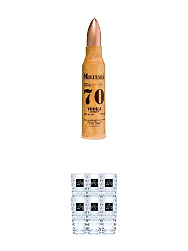Debowa Military 70 Vodka Premium 40% Vol. 0,7 Liter + Three Sixty Vodka Gläser 6er Karton Debowa Military 70 Vodka Premium 40% Vol. 0,7 Liter + Three Sixty Vodka Gläser 6er Karton von 1a Schiefer