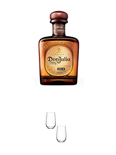 Don Julio Anejo Tequila 0,7 Liter + Tequilaglas Riedel 0414/81-2 Stk. von 1a Schiefer