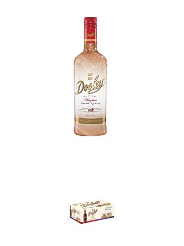 Dooleys Marzipan mit Wodka Likör 15% 0,7 Liter + Dooleys 6 Stück Gläser von 1a Schiefer