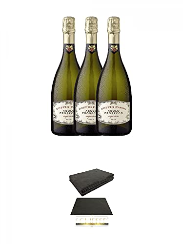 Doppio Passo Asolo PROSECCO Superiore D.O.C.G. 3 x 0,75 Liter + Käseplatten 6er Set 22 x 16 aus Schiefer für Dinnerpartys und Veranstaltungen Doppio Passo Asolo PROSECCO Superiore D.O.C.G. 3 x 0,75 Liter + Käseplatten 6er Set 22 x 16 aus Schiefer für Dinnerpartys und Veranstaltungen von 1a Schiefer