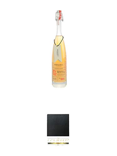 Eden Mill Gin Likör Strawberry & Black Pepper Schottland 0,35 Liter + Schiefer Glasuntersetzer eckig ca. 9,5 cm Durchmesser Eden Mill Gin Likör Strawberry & Black Pepper Schottland 0,35 Liter + Schiefer Glasuntersetzer eckig ca. 9,5 cm Durchmesser von 1a Schiefer
