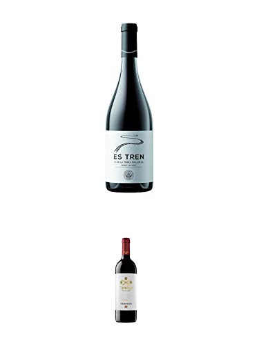 Es Tren Vino Tino Mallorca IGP Rotwein 0,75 Liter + Torres Miguel Spanien CORONAS Rotwein 0,75 Liter von 1a Schiefer