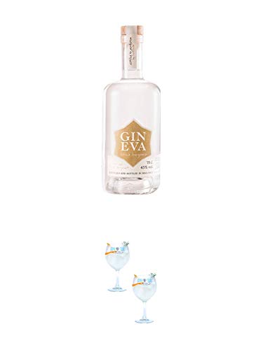Eva Gin Citrus Bergamotte Mallorca 0,7 Liter + Gin Sul Copo Ballon Glas 2 Stück von 1a Schiefer