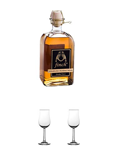 Finch Whisky DINKEL PORT 42% 0,5 Liter + Nosing Gläser Kelchglas Bugatti mit Eichstrich 2cl und 4cl 1 Stück + Nosing Gläser Kelchglas Bugatti mit Eichstrich 2cl und 4cl 1 Stück von 1a Schiefer