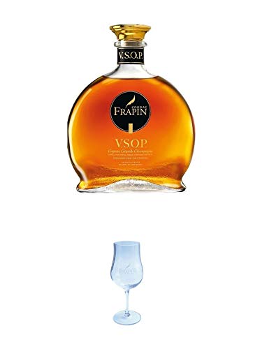 Frapin VSOP 0,7 Liter + Frapin Cognac Stielglas 1 Stück von 1a Schiefer