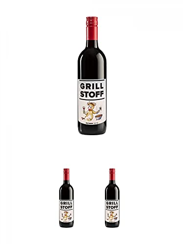 GRILLSTOFF Rotwein 0,75 Liter + GRILLSTOFF Rotwein 0,75 Liter + GRILLSTOFF Rotwein 0,75 Liter von 1a Schiefer