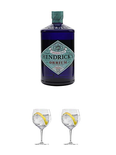 Hendricks Gin Orbium Limited Release 0,7 Liter + Ballon Bistro Cubata GIN Glas 1 Stück + Ballon Bistro Cubata GIN Glas 1 Stück von 1a Schiefer