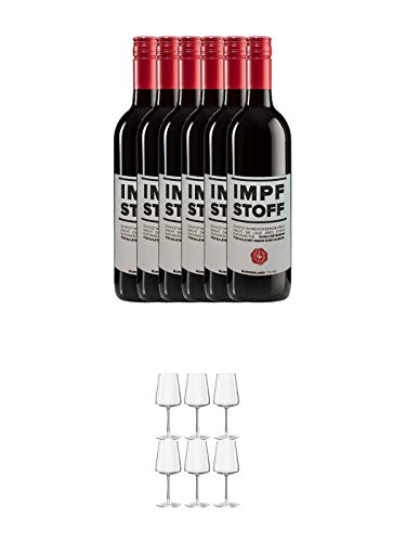 Impfstoff Rotwein 6 x 0,75 Liter + Weißweinglas Stölzle - 1590002 6 Stück von 1a Schiefer