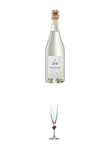 JIVE mit Sekt und Holunderblüte weinhaltiger Cocktail 0,75 Liter + Stölzle L'Amour Sektkelch rotes Herz - 3886207 JIVE mit Sekt und Holunderblüte weinhaltiger Cocktail 0,75 Liter + Stölzle L'Amour Sektkelch rotes Herz - 3886207 von 1a Schiefer