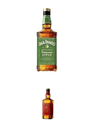 Jack Daniels APPLE 35% 0,7 Liter + Jack Daniels FIRE 0,7 Liter von 1a Schiefer