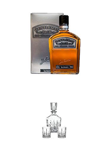 Jack Daniels Gentleman Jack 0,7 Liter + Whisky Decanter + 2 Whiskytumbler von Spiegelau 4500198 von 1a Schiefer