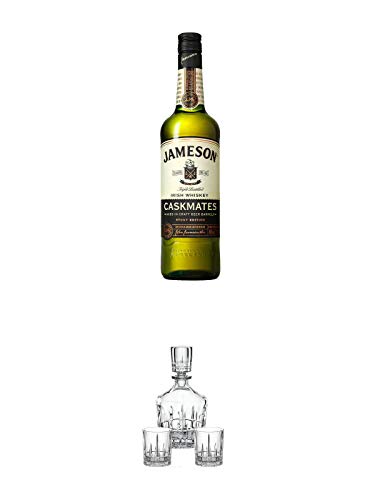Jameson Caskmates 0,7 Liter + Whisky Decanter + 2 Whiskytumbler von Spiegelau 4500198 von 1a Schiefer