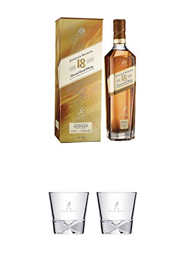 Johnnie Walker 18 Jahre Ultimate 0,7 Liter + Johnnie Walker Tumbler 1 Stück + Johnnie Walker Tumbler 1 Stück von 1a Schiefer