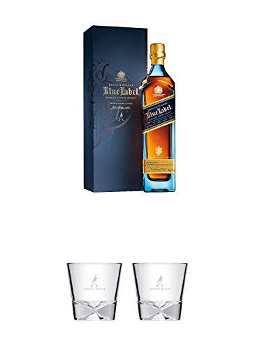 Johnnie Walker Blue Label Blended Scotch Whisky 0,7 Liter + Johnnie Walker Tumbler 1 Stück + Johnnie Walker Tumbler 1 Stück von 1a Schiefer