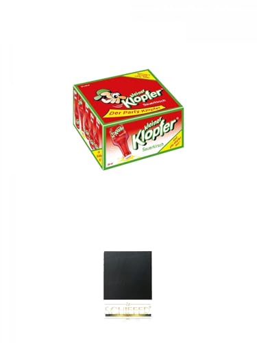 Kleiner Klopfer Sauerkirsch 25 x 2 cl + Schiefer Glasuntersetzer eckig ca. 9,5 cm Durchmesser Kleiner Klopfer Sauerkirsch 25 x 2 cl + Schiefer Glasuntersetzer eckig ca. 9,5 cm Durchmesser von 1a Schiefer