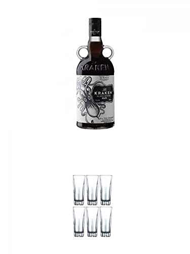 Kraken Black Spiced 0,7 Liter + Rum Gläser von Nachtmann 0068586-0 - 6 Stk. Kraken Black Spiced 0,7 Liter + Rum Gläser von Nachtmann 0068586-0 - 6 Stk. von 1a Schiefer