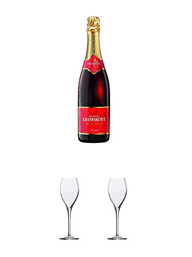 Krimskoye ROT mild Krimsekt Ukraine 0,75 Liter + Sekt- und Champagnerglas Stölzle 1 Glas - 215/29 + Sekt- und Champagnerglas Stölzle 1 Glas - 215/29 von 1a Schiefer