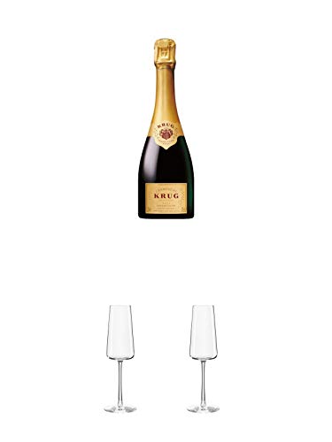 Krug Grande Cuvée Champagner 0,75 Liter + Stölzle Power Champagnerkelch 1 Stück - 1590029 + Stölzle Power Champagnerkelch 1 Stück - 1590029 von 1a Schiefer
