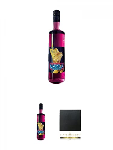 LAYLA der Schuss Pflaumen Likör 0,7 Liter + LAYLA der Schuss Pflaumen Likör 0,7 Liter + Schiefer Glasuntersetzer eckig ca. 9,5 cm Durchmesser LAYLA der Schuss Pflaumen Likör 0,7 Liter + LAYLA der Schuss Pflaumen Likör 0,7 Liter + Schiefer Glasuntersetzer eckig ca. 9,5 cm Durchmesser von 1a Schiefer