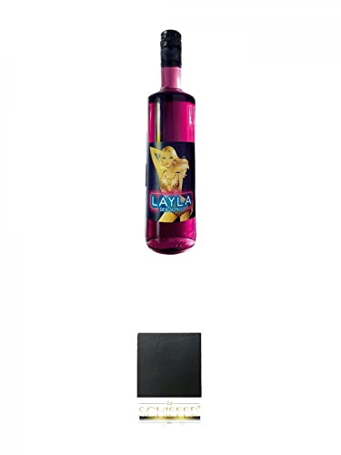 LAYLA der Schuss Pflaumen Likör 0,7 Liter + Schiefer Glasuntersetzer eckig ca. 9,5 cm Durchmesser LAYLA der Schuss Pflaumen Likör 0,7 Liter + Schiefer Glasuntersetzer eckig ca. 9,5 cm Durchmesser von 1a Schiefer