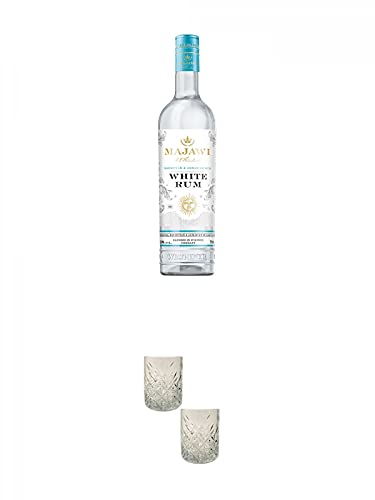 Majawi WHITE Rum 0,7 Liter + Rum Gläser 2 Stück Majawi WHITE Rum 0,7 Liter + Rum Gläser 2 Stück von 1a Schiefer