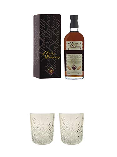 Malecon Reserva Imperial Rum 21 Jahre Panama 0,7 Liter + Rum Glas 1 Stück + Rum Glas 1 Stück von 1a Schiefer