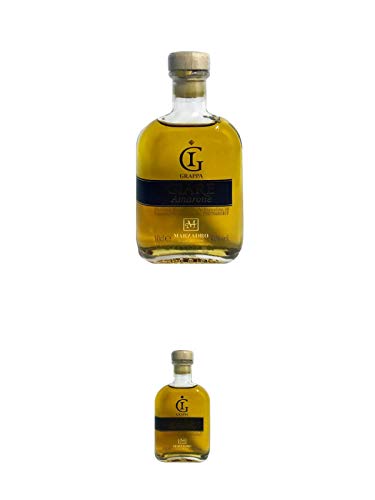 Marzadro Grappa GIARE Amarone 0,1 Liter + Marzadro Grappa GIARE Chardonnay 0,1 Liter von 1a Schiefer