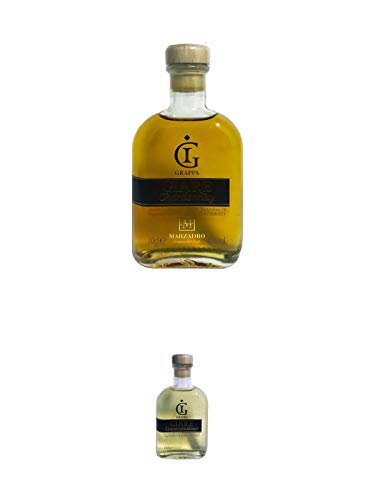 Marzadro Grappa GIARE Chardonnay 0,1 Liter + Marzadro Grappa GIARE Gewürztraminer 0,1 Liter von 1a Schiefer