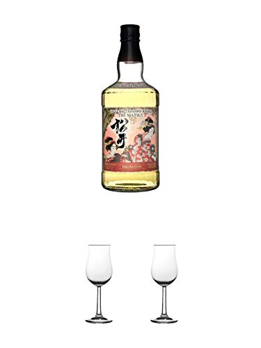 Matsui Single Malt Whisky Sakura Cask Japan 0,7 Liter + Nosing Gläser Kelchglas Bugatti mit Eichstrich 2cl und 4cl 1 Stück + Nosing Gläser Kelchglas Bugatti mit Eichstrich 2cl und 4cl 1 Stück von 1a Schiefer