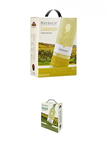 Maybach CHARDONNAY Trocken 3,0 Liter + Maybach RIESLING Trocken 3,0 Liter von 1a Schiefer