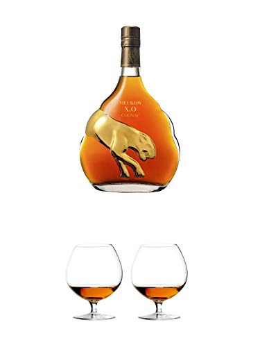 Meukow XO Cognac in Geschenkpackung 0,70 Liter + Cognacglas/Schwenker Stölzle 1 Stück - 103/18 + Cognacglas/Schwenker Stölzle 1 Stück - 103/18 von 1a Schiefer