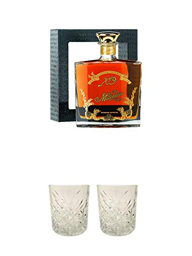 Millonario XO Reserva Especial Peru 0,7 Liter + Rum Glas 1 Stück + Rum Glas 1 Stück von 1a Schiefer