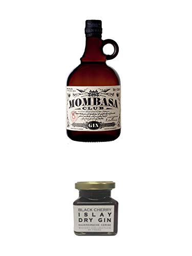 Mombasa Club London Dry Gin 0,7 Liter + Islay Dry Gin Black Cherry Sauerkirsche Marmelade 150 Gramm von 1a Schiefer