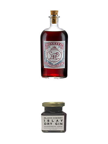 Monkey 47 SLOE GIN Schwarzwald Dry Gin 0,5 Liter + Islay Dry Gin Black Cherry Sauerkirsche Marmelade 150 Gramm Monkey 47 SLOE GIN Schwarzwald Dry Gin 0,5 Liter + Islay Dry Gin Black Cherry Sauerkirsche Marmelade 150 Gramm von 1a Schiefer