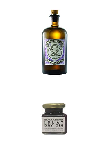 Monkey 47 Schwarzwald Dry Gin 0,5 Liter + Islay Dry Gin Black Cherry Sauerkirsche Marmelade 150 Gramm Monkey 47 Schwarzwald Dry Gin 0,5 Liter + Islay Dry Gin Black Cherry Sauerkirsche Marmelade 150 Gramm von 1a Schiefer