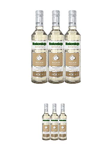 Moskovskaya SHOTZ Rockin Popcorn 3 x 0,5 Liter + Moskovskaya SHOTZ Rockin Popcorn 3 x 0,5 Liter Moskovskaya SHOTZ Rockin Popcorn 3 x 0,5 Liter + Moskovskaya SHOTZ Rockin Popcorn 3 x 0,5 Liter von ROCKIN`POPCORN