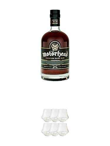 Motörhead RUM 0,7 Liter + Millonario Rum Gläser 6 Stück von 1a Schiefer