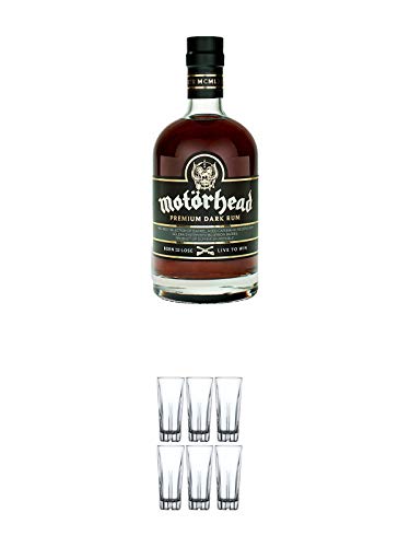 Motörhead RUM 0,7 Liter + Rum Gläser von Nachtmann 0068586-0 - 6 Stk. von 1a Schiefer
