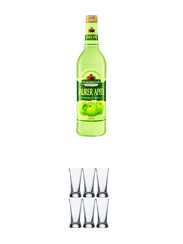 Nordbrand Saurer Apfel 16% 0,7 Liter + Stölzle Shotglas/Stamper lang 6 Stück 2050020 Nordbrand Saurer Apfel 16% 0,7 Liter + Stölzle Shotglas/Stamper lang 6 Stück 2050020 von 1a Schiefer