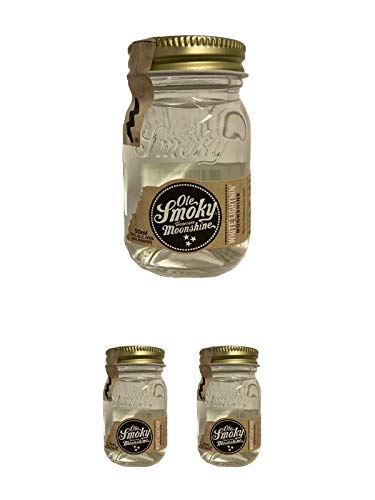 Ole Smoky Moonshine White Lightnin (100 proof) im 3 x 0,05 Liter Miniatur von 1a Schiefer