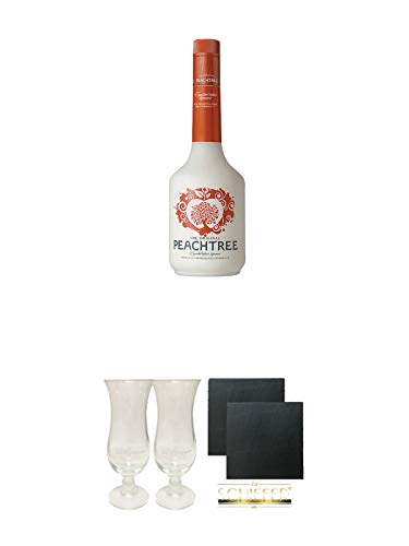 Peachtree De Kuyper Likör 0,7 Liter + De Kuyper Cocktailglas 2 Stück + Schiefer Glasuntersetzer eckig ca. 9,5 cm Ø 2 Stück Peachtree De Kuyper Likör 0,7 Liter + De Kuyper Cocktailglas 2 Stück + Schiefer Glasuntersetzer eckig ca. 9,5 cm Ø 2 Stück von 1a Schiefer