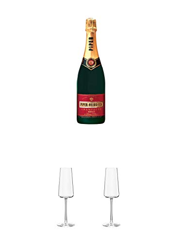 Piper-Heidsieck Brut Champagner 0,75 Liter + Stölzle Power Champagnerkelch 1 Stück - 1590029 + Stölzle Power Champagnerkelch 1 Stück - 1590029 von 1a Schiefer