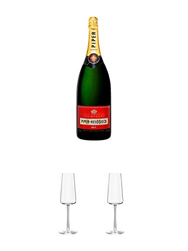 Piper-Heidsieck Brut Champagner Magnum 1,5 Liter + Stölzle Power Champagnerkelch 1 Stück - 1590029 + Stölzle Power Champagnerkelch 1 Stück - 1590029 von 1a Schiefer